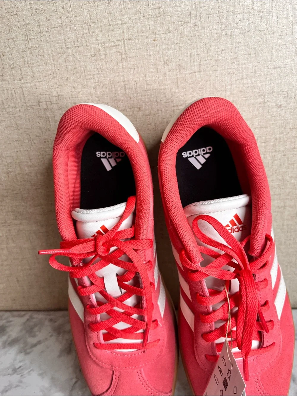 Adidas VL Court 3.0 Womens/Kids Preloved Scarlet White Bright Red Brown JR2214